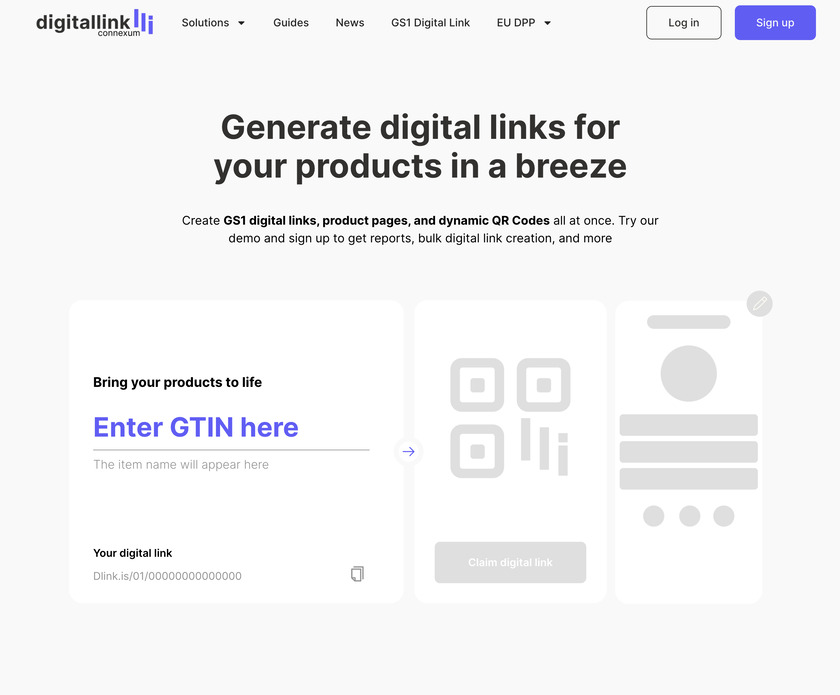 Digital Link Landing Page