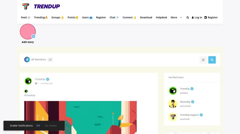 TrendUp Landing Page
