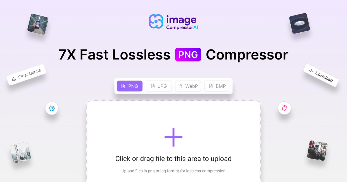 Image Compressor AI Landing page