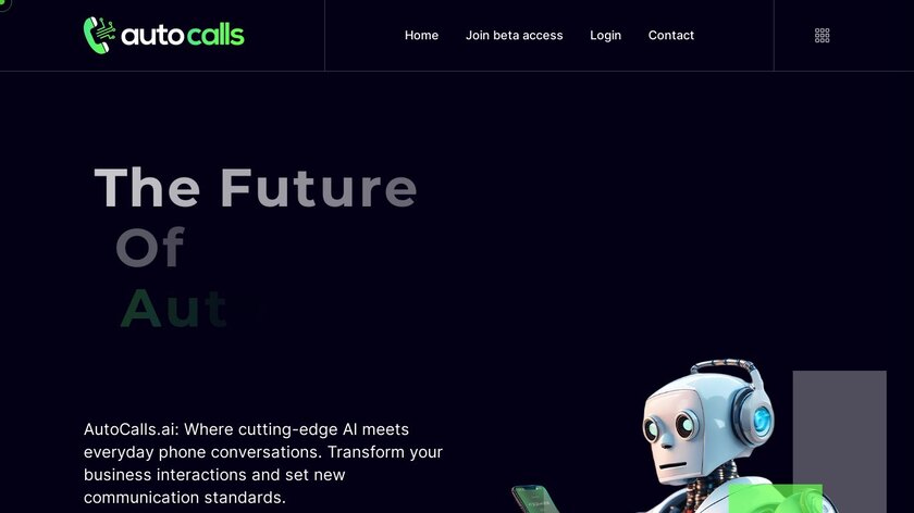 AutoCalls.ai - AI Phone Communications Landing Page