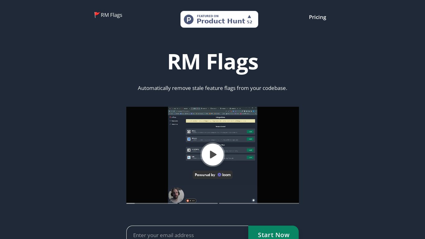 RM Flags Landing page
