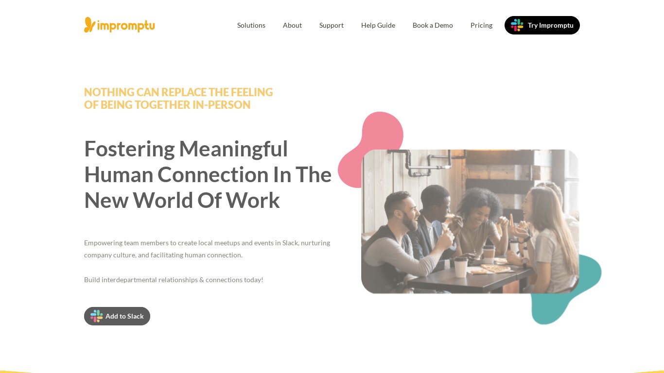 Impromptu Landing page