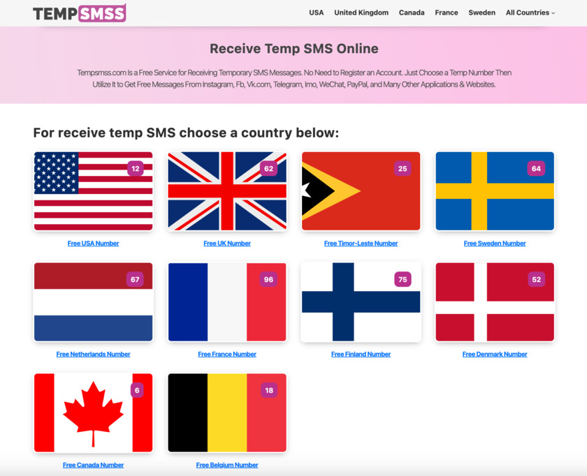 Temp SMSS Landing Page