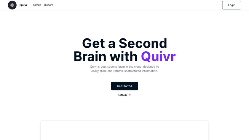 Quivr - Your Second Brain Landing Page