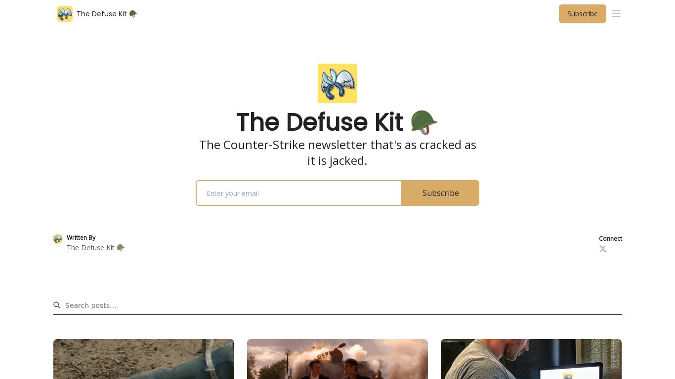 The Defuse Kit Landing page