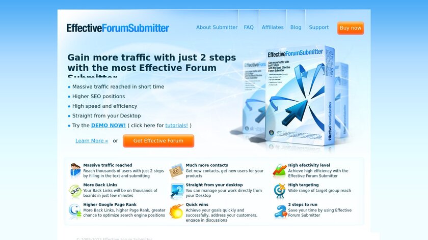 Effective Forum Submitter Landing Page