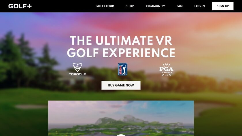 Golf+ Landing Page