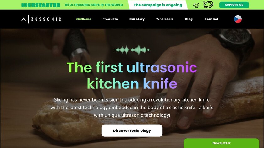 Ultrasonic kitchen knife Landing Page