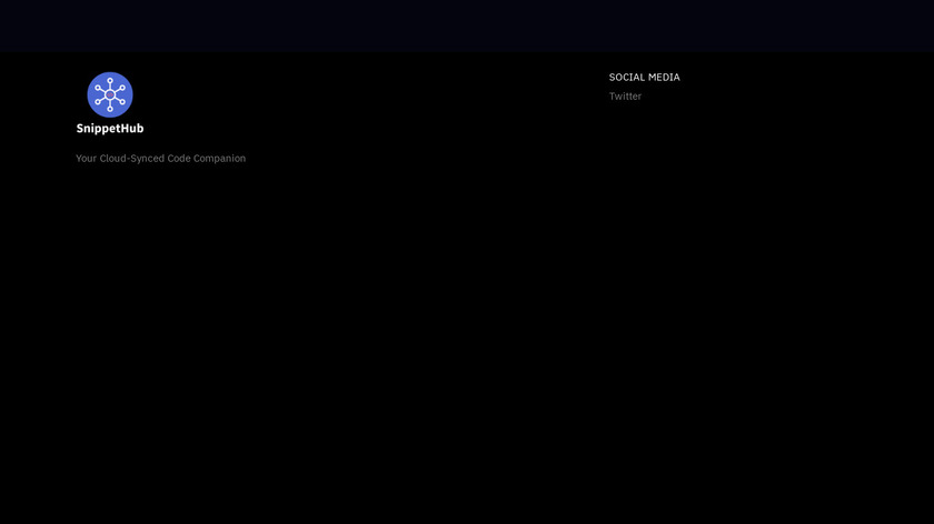 SnippetHub Landing Page