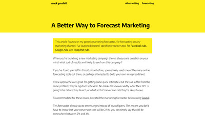 Probabilistic Marketing Forecaster image