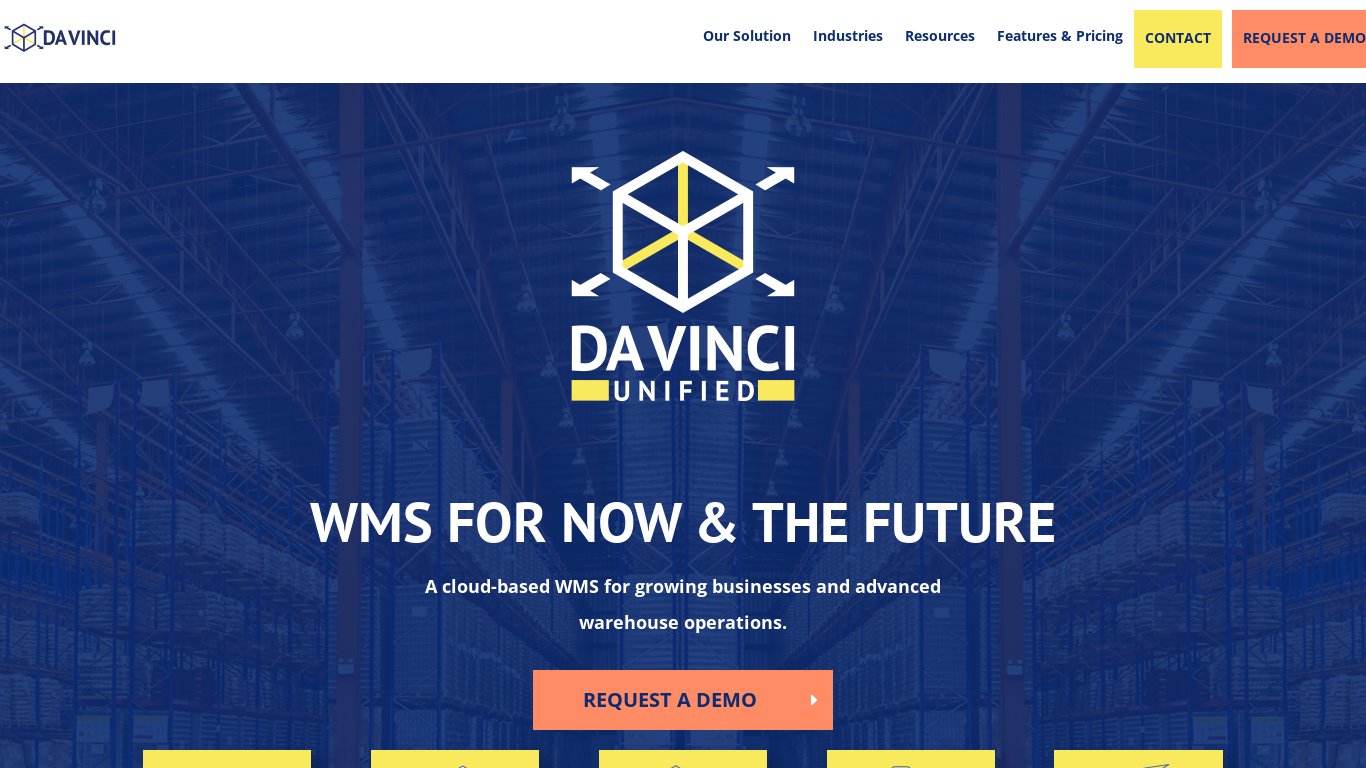 Da Vinci WMS Landing page
