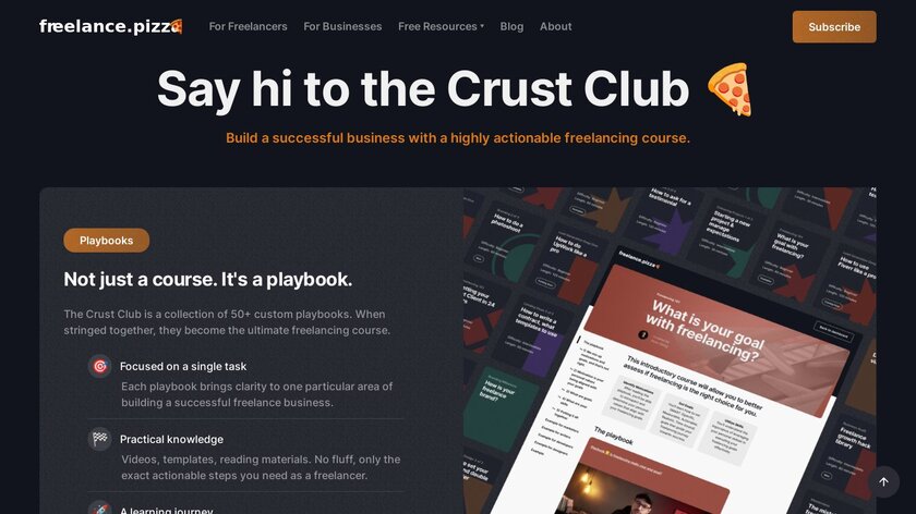 Freelancing.pizza Landing Page