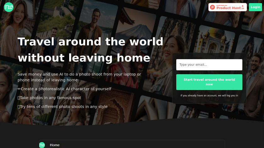 TravelAroundTheWorld Landing Page