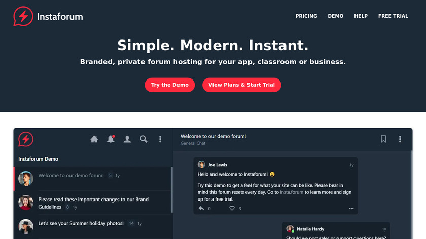 Instaforum Landing Page