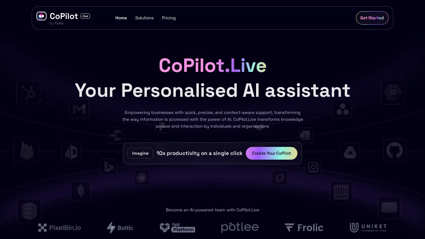 CoPilot.Live Landing page