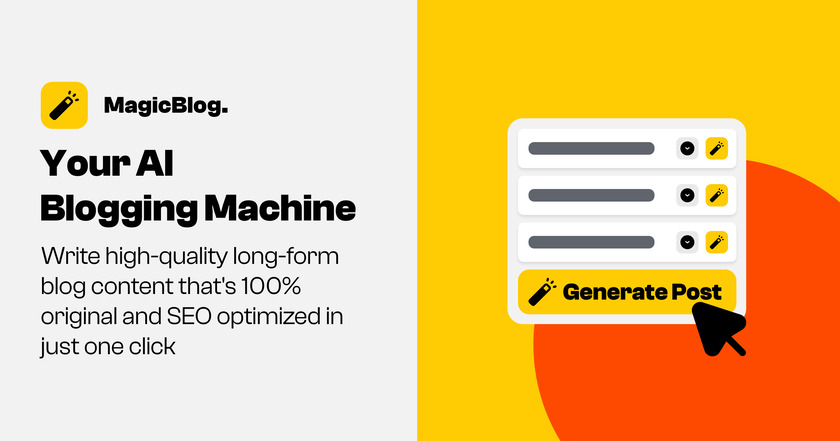 MagicBlog AI Landing Page