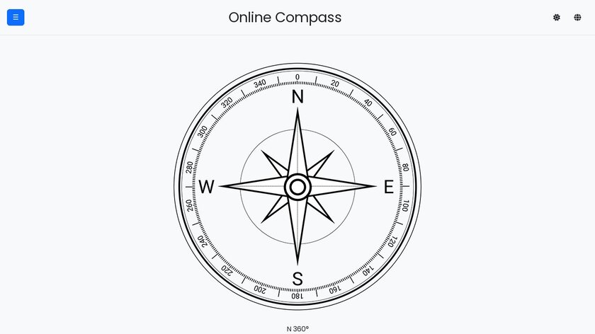 Online compass in your browser Landing Page