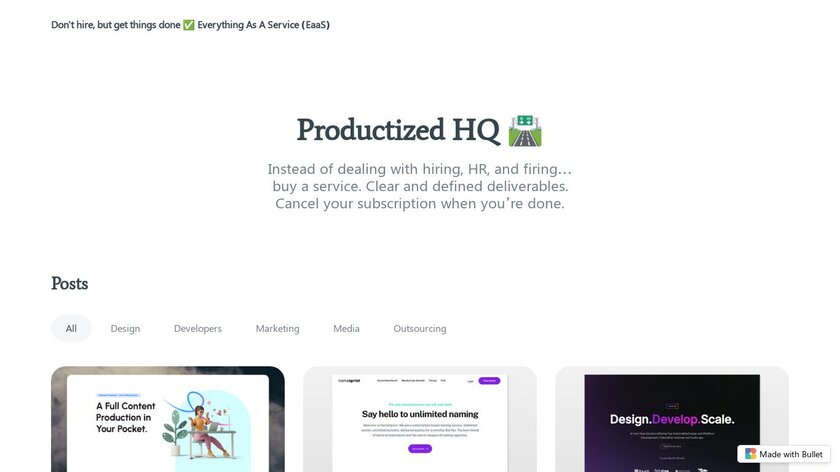 ProductizedHQ Landing Page