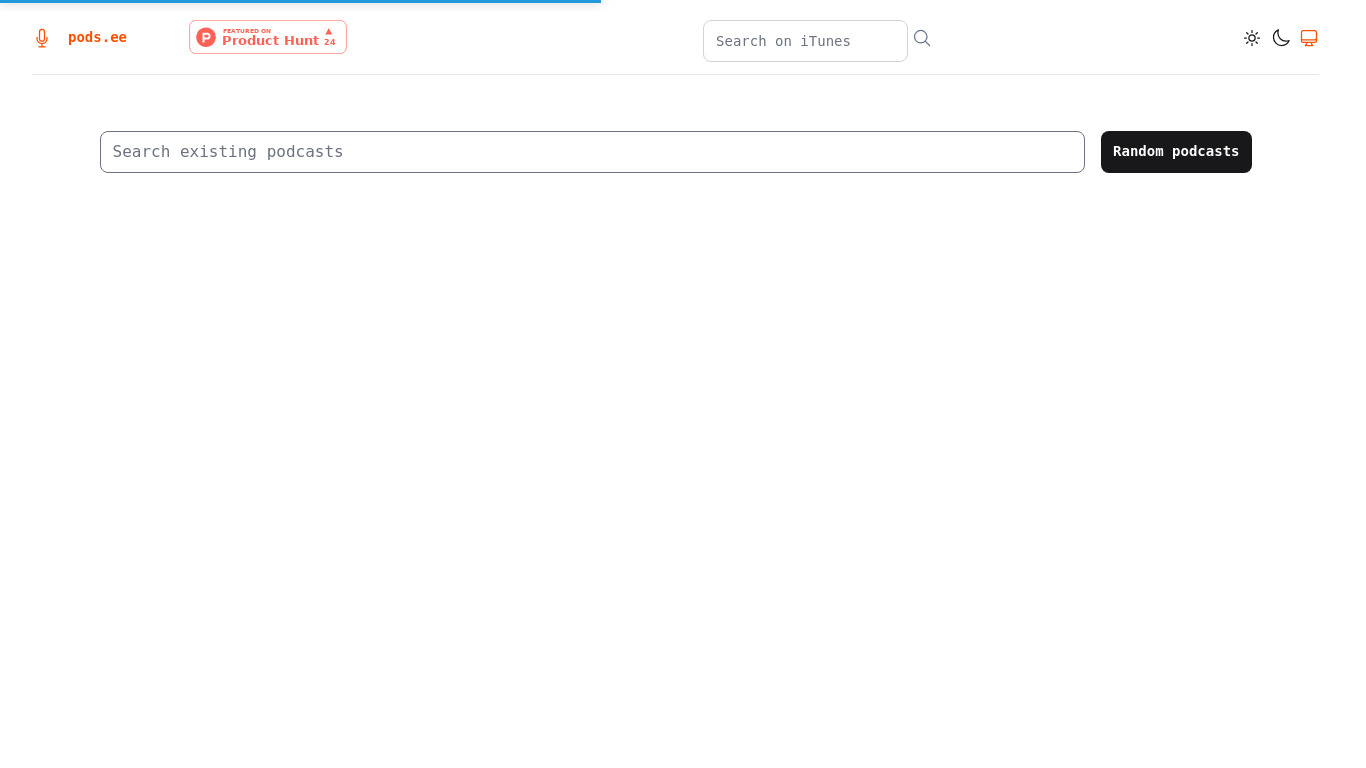 Podsee Landing page