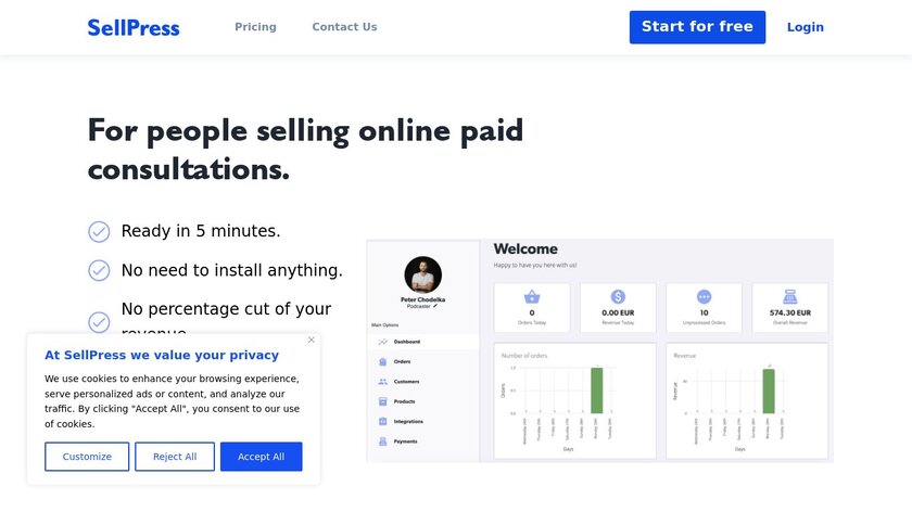 SellPress Landing Page