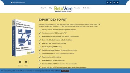 BetaVare DBX to PST Exporter image