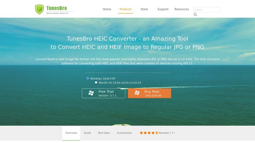 TunesBro HEIC Converter Landing Page