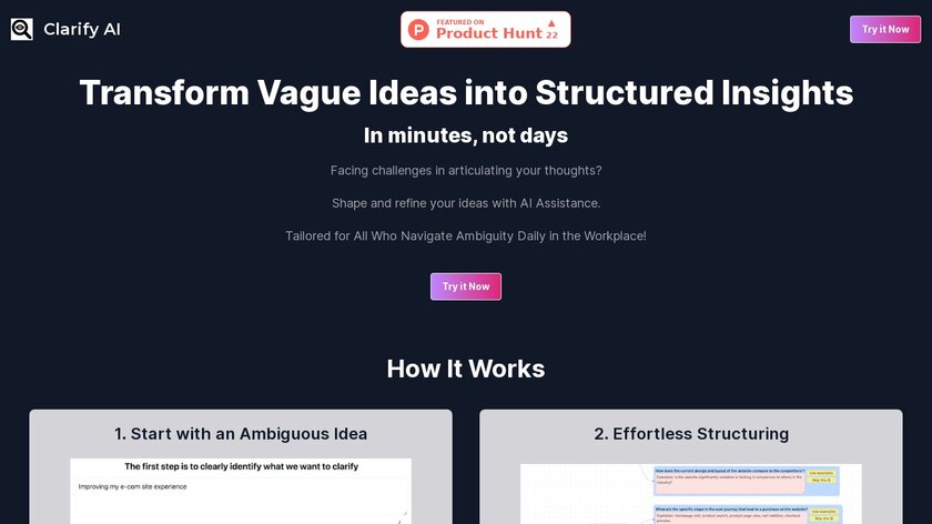 Clarify AI Landing Page