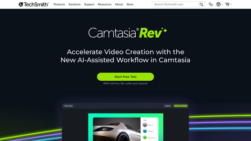 Camtasia Rev Landing Page