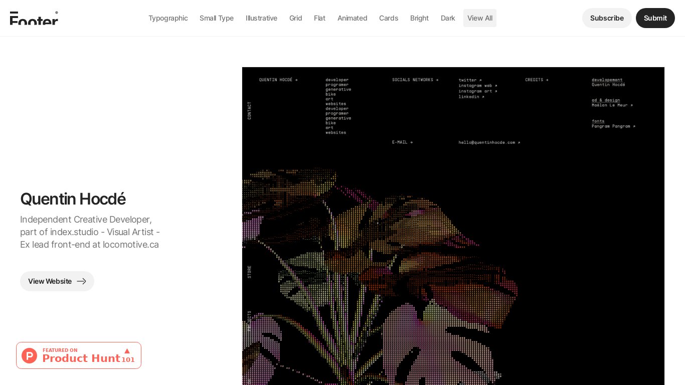 Footer Landing page