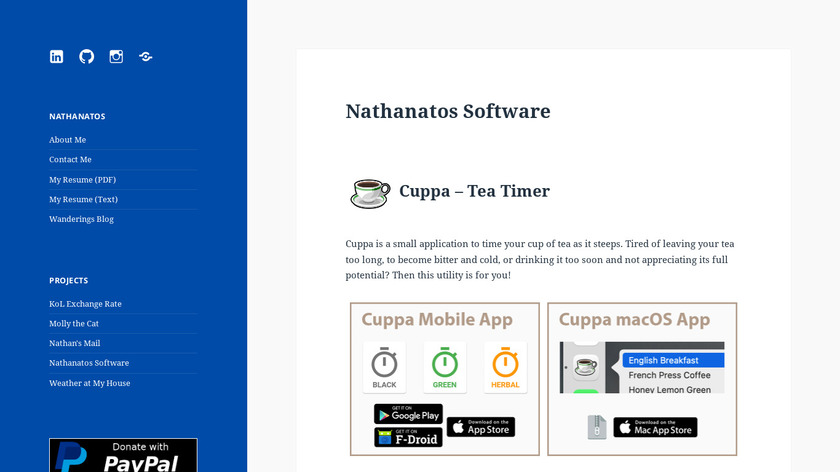 Cuppa Landing Page