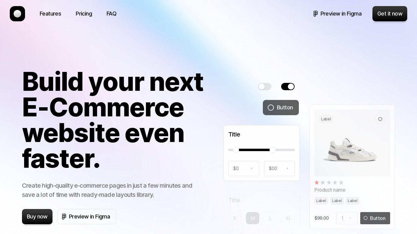 Figma E-Commerce System Landing page