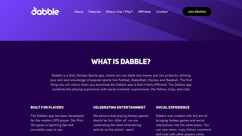 Dabble Landing Page