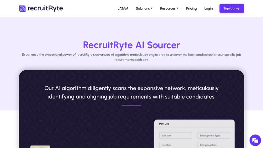 AI Sourcer Landing Page