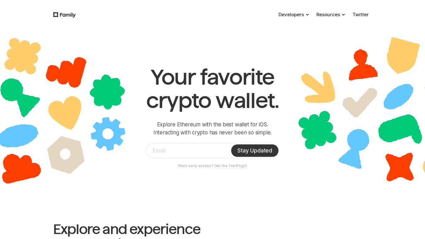 Family - Crypto Wallet Landing page