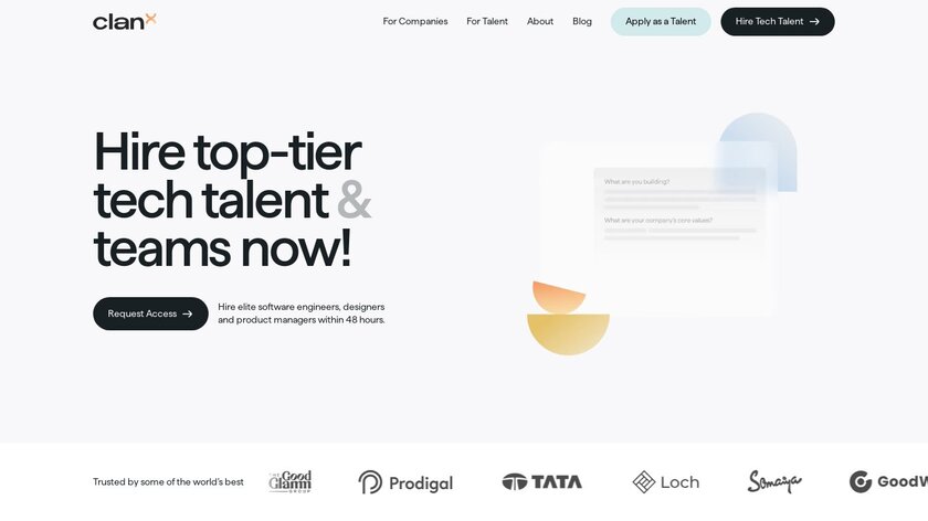 ClanX Landing Page