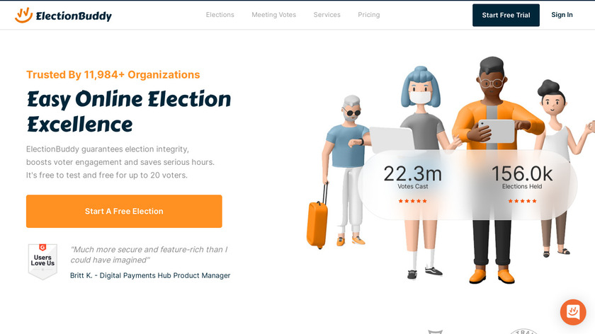 ElectionBuddy Landing Page