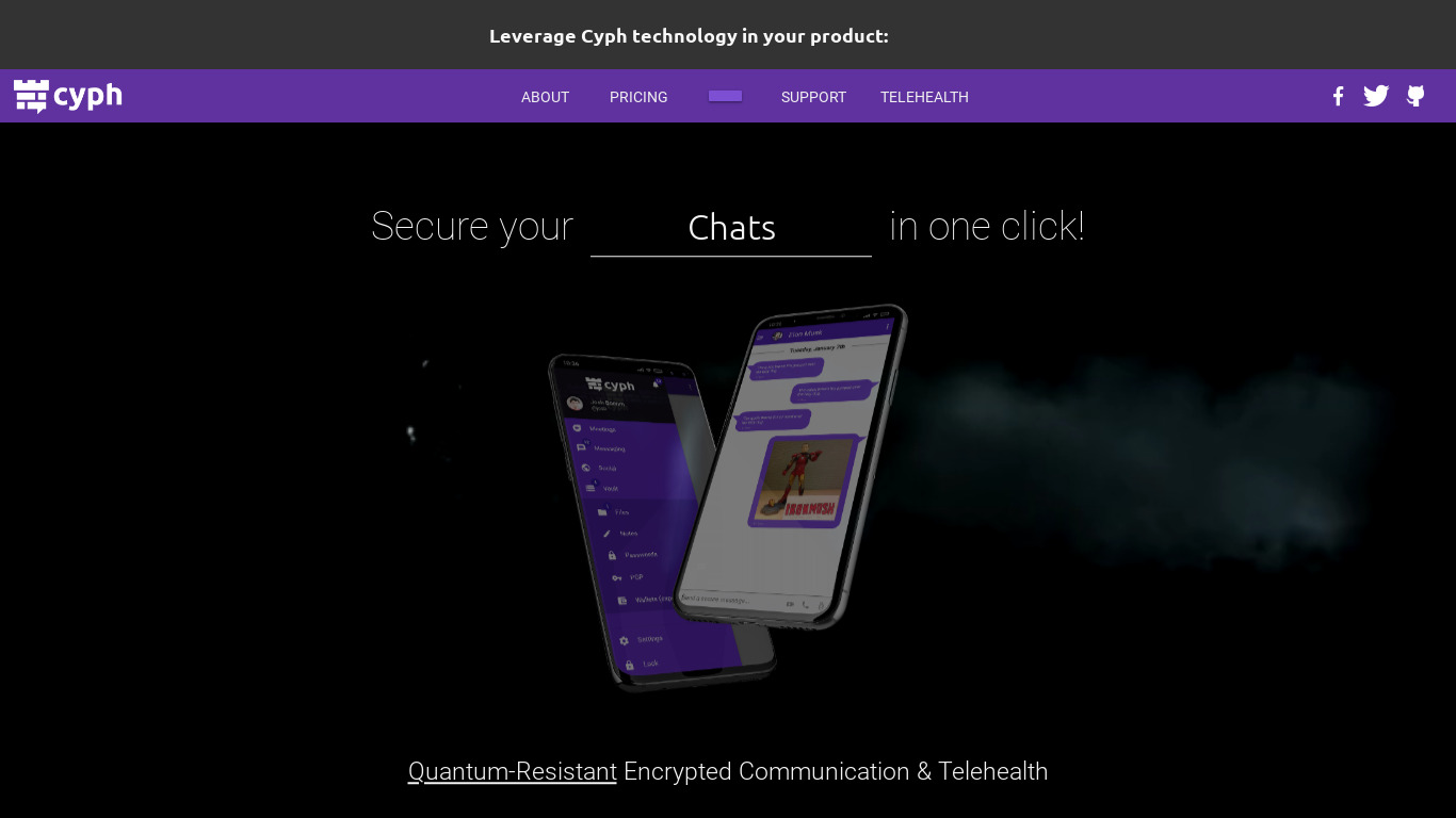 Cyph Landing page
