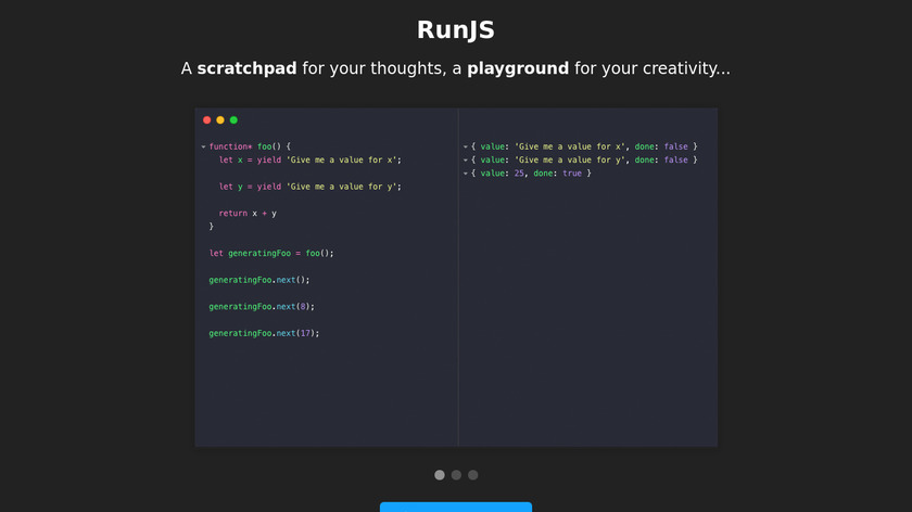 RunJS Landing Page