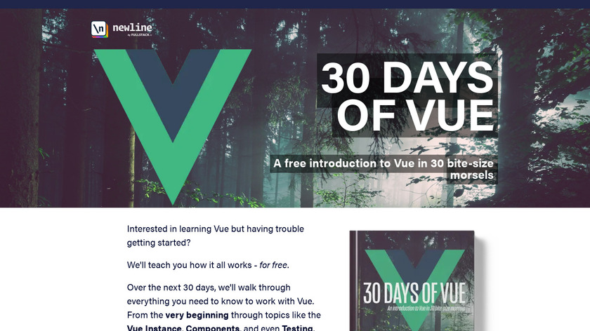 30 Days of Vue Landing Page