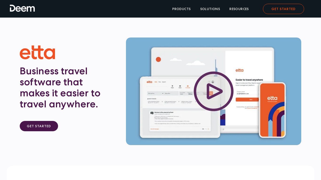 Deem Landing page