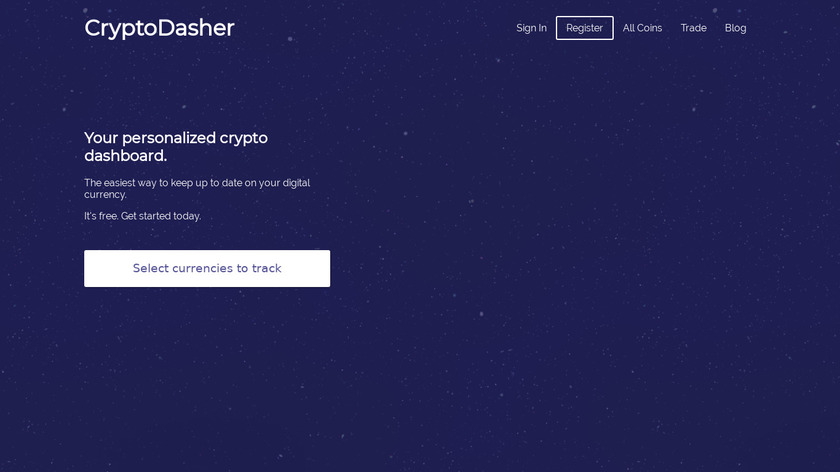 CryptoDasher Landing Page