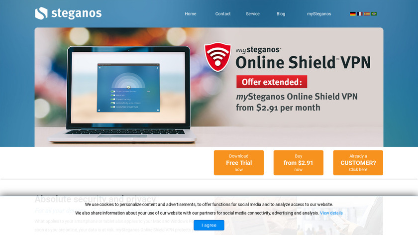 Steganos Online Shield VPN Landing Page