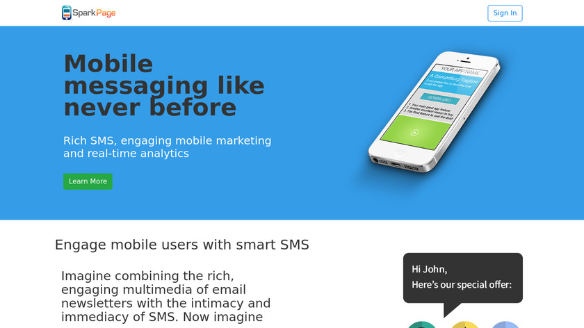SparkPage Landing Page