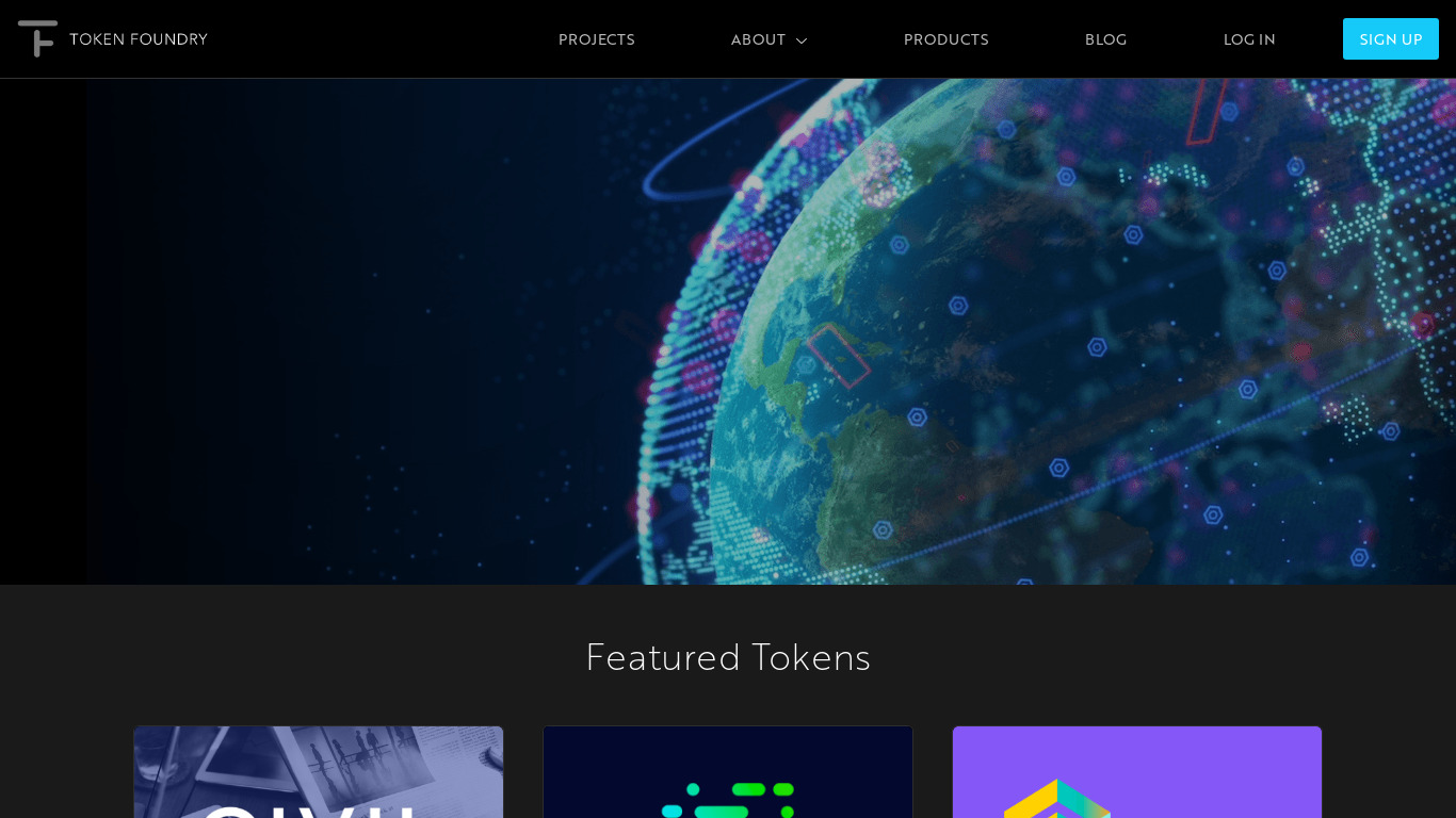 Token Foundry Landing page