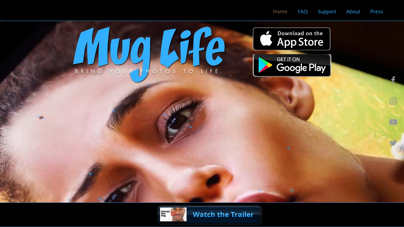 Mug Life Landing page