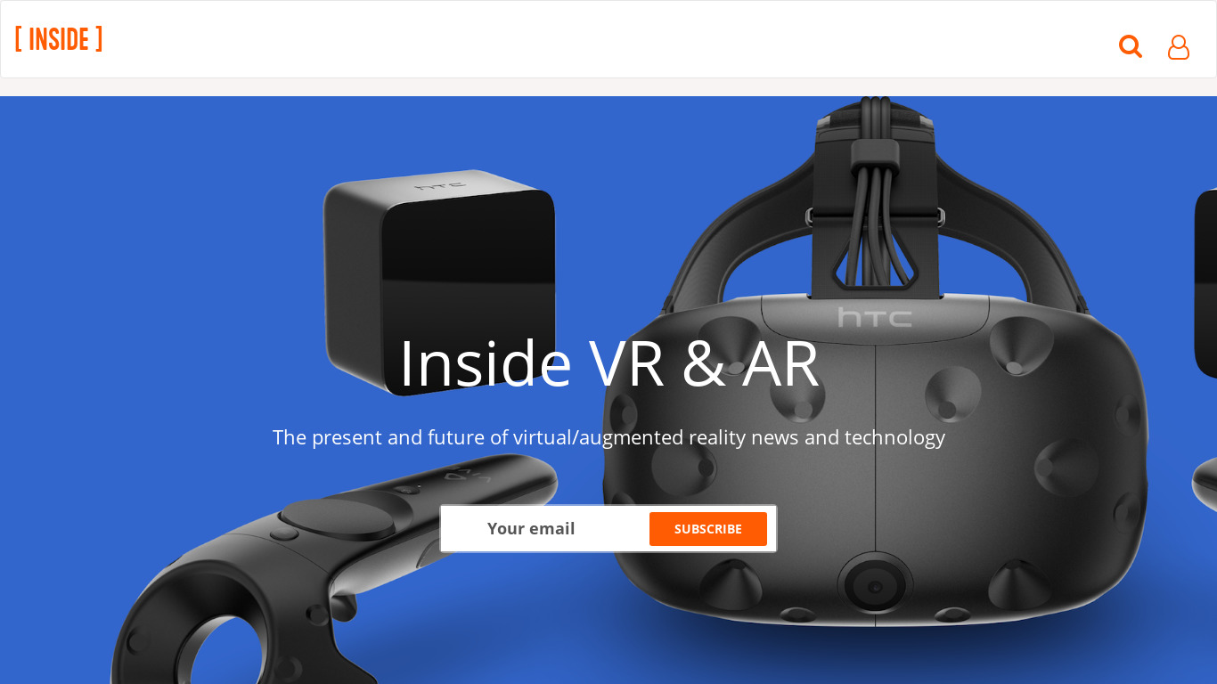 Inside VR & AR Landing page