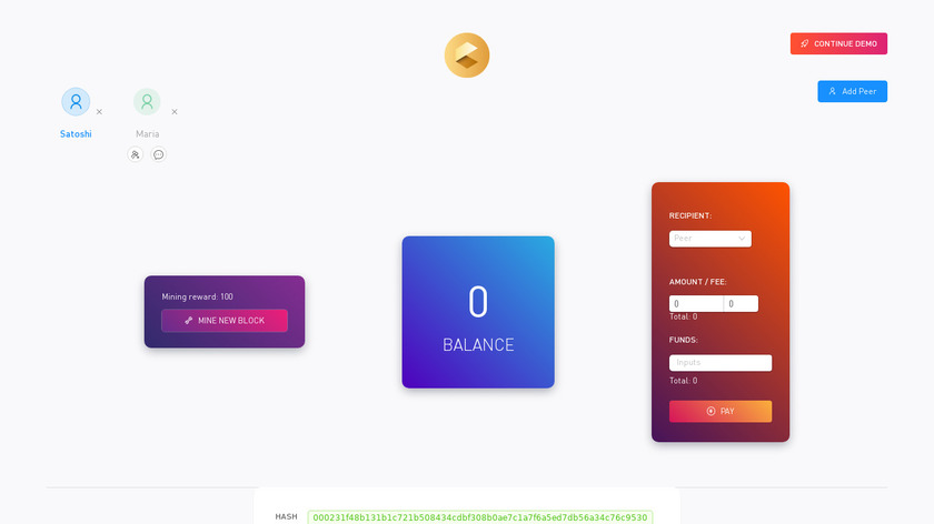 Coin Demo Landing Page