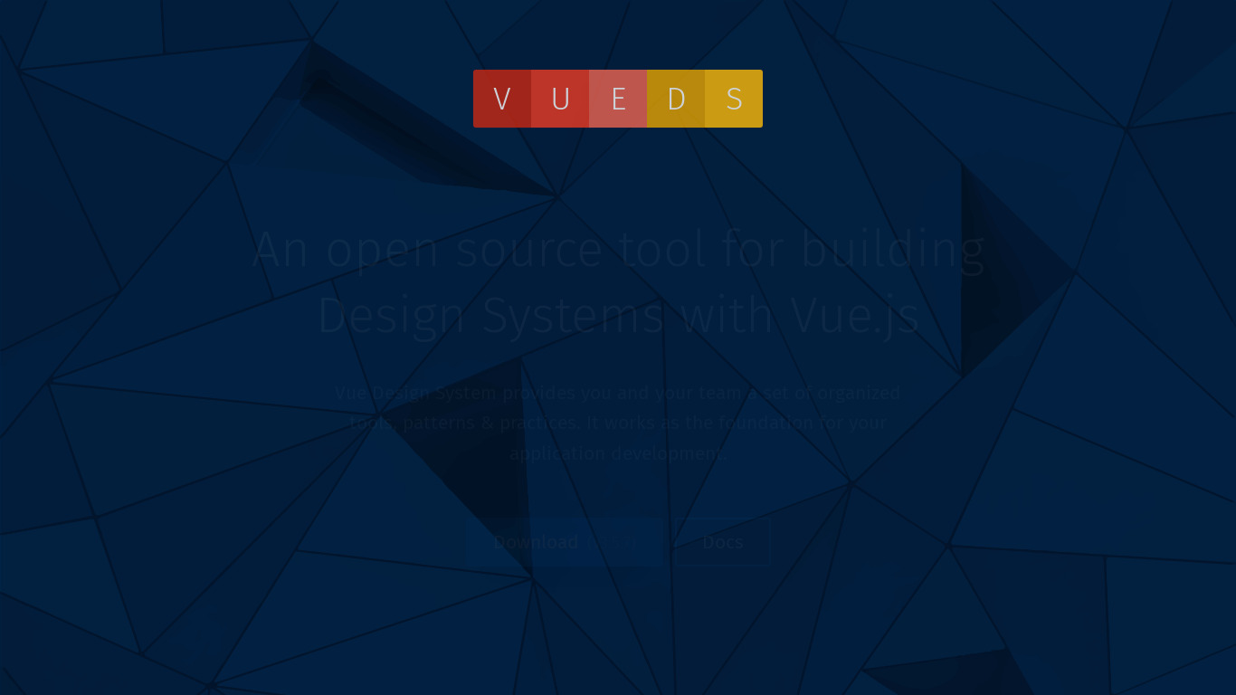Vue Design System Landing page