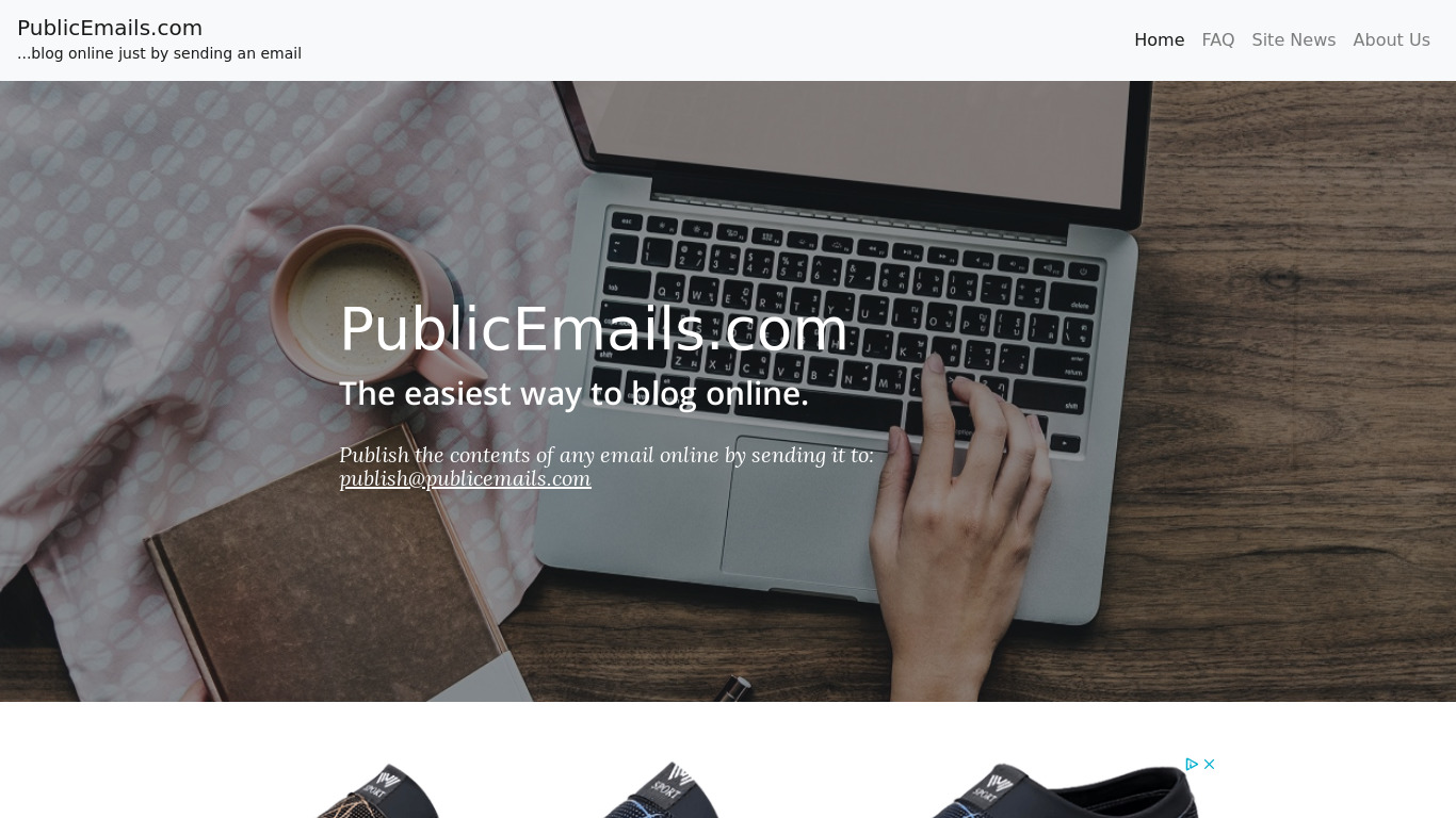 PublicEmails Landing page