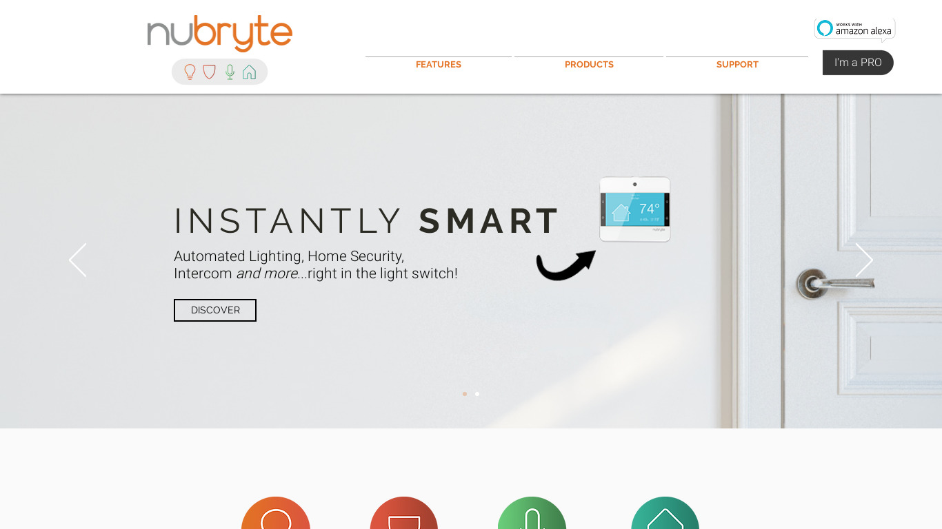 NuBryte- Smart Home Console Landing page